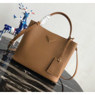 Prada Double Saffiano Leather Bucket Bag 1BA211 Camel 2019