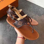 Louis Vuitton Formentera Flat Sandal 1A57VO Monogram 2019