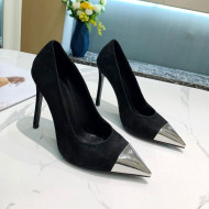 Louis Vuitton Urban Twist Suede Pump 5.5/10.5cm with Silver Cap Black 2021