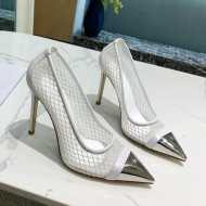 Louis Vuitton Urban Twist Mesh Pump 5.5/10.5cm with Silver Cap White 2021