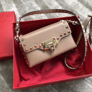 Valentino Mini Rockstud Smooth Calfskin Crossbody Bag 0045 Nude 2021