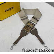 Fendi Strap You Ribbon Shoulder Strap Beige/Grey 2021 912