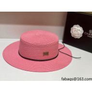 Dior Straw Wide Brim Hat DH31404 Pink 2022