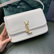 Saint Laurent Solferino Medium Satchel in Box Calfskin 634305 Vintage White 2021