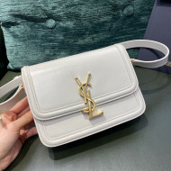 Saint Laurent Solferino Small Satchel in Box Calfskin 634306 Vintage White 2021