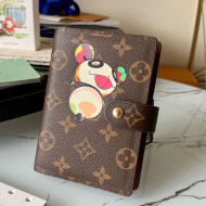 Louis Vuitton Small Ring Agenda Notebook Cover in Panda Print Monogram Canvas 2021