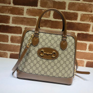 Gucci Horsebit 1955 GG Canvas Medium Top Handle Bag ‎620850 Brown 2020