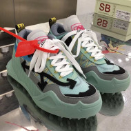 Off-White C/O ODSY-1000  Mesh and Calfskin Sneakers Light Green 2019 (For Women and Men)