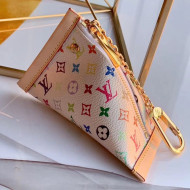 Louis Vuitton Colored Monogram Key Holder and Coin Purse M58029 White 