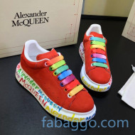 Alexander McQueen Velvet Graffiti Sneakers 01 2020 (For Women and Men)