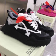 Off-White C/O ODSY-1000  Mesh and Calfskin Sneakers Black 2019 (For Women and Men)