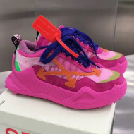 Off-White C/O ODSY-1000  Mesh and Calfskin Sneakers Pink 2019 (For Women and Men)