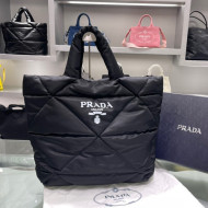 Prada Padded Re-Nylon Tote Bag 2VG082 Black 2021 02