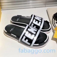 Fendi Roma Joshua Vide Leather Slide Sandal Black 02 2020 