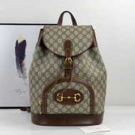 Gucci Horsebit 1955 GG Canvas Backpack ‎620849 Brown 2020