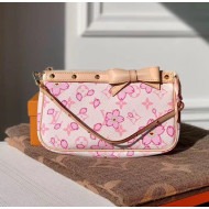 Louis Vuitton Sakura Print Canvas Samll Pouch Bag M67760 Pink 2020