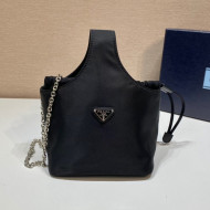 Prada Nylon Basket Bag 1BG036 Black 2021 