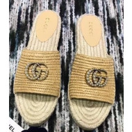 Gucci Raffia Espadrilles Slipper 2018