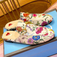 Gucci Princetown Flora Print Canvas Slipper Mules 475094 2019