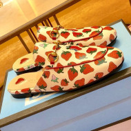 Gucci Princetown Strawberry Print Canvas Slipper Mules 2019