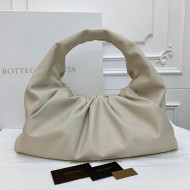 Bottega Veneta Large BV Jodie Leather Hobo Bag White 2020