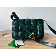 Bottega Veneta Padded Cassette Deerskin Leather Crossbody Messenger Bag Raintree Green 2022