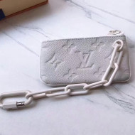 Louis Vuitton Monogram Empreinte Leather Key Pouch M67452 White 2019