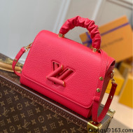 Louis Vuitton Twist MM Top Handle Shoulder Bag in Taurillon Leather M58688 Rosy 2021