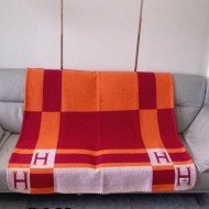 Hermes Cashmere Blanket 135x165cm Orange 2021 21100788