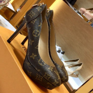 Louis Vuitton Monogram Canvas High-Heel Lock Back Platform Pump 2019