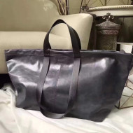 Balen...ga Wax Calfskin Large Carry Shopper Bag Gray 2017