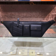 Fendi Leather Pockets Belt Bag Black 2019