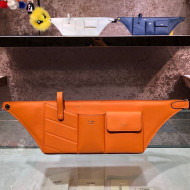 Fendi Leather Pockets Belt Bag Orange 2019