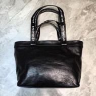 Balenciaga Mini Logo Handle Shopping Tote Black/White 2020