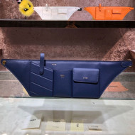 Fendi Leather Pockets Belt Bag Blue 2019