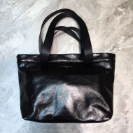 Balenciaga Mini Logo Handle Shopping Tote All Black 2020