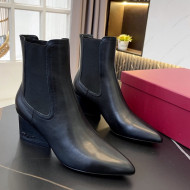 Salvatore Ferragamo Viva Calfskin Chelsea Boots 5.5cm All Black 2021