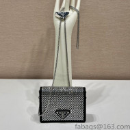 Prada Card Holder with Shoulder Strap and Crystals 1MR024 2022