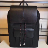 Dior Black Calfskin and Black Nylon Rucksack For Men Autumn 2018