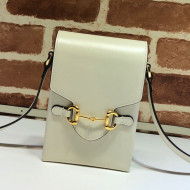 Gucci Horsebit 1955 Vertical Mini Bag 625615 White 2020