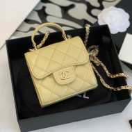 Chanel Lambskin Clutch with Chain AP2682 Yellow 2022