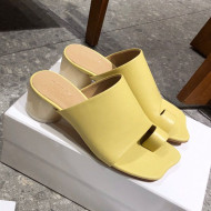 Maison Margiela Tabi Leather Mules Sandals Yellow 2021