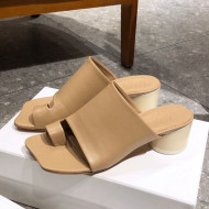 Maison Margiela Tabi Leather Mules Sandals Apricot 2021