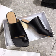 Maison Margiela Tabi Leather Mules Sandals Black 2021