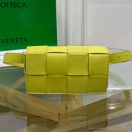 Bottega Veneta The Belt Cassette Bag in Maxi-Woven Lambskin Kiwi Green 2020