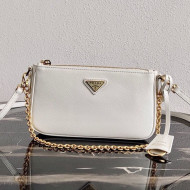 Prada Saffiano Calfskin Mini Bag 1BH171 White 2020