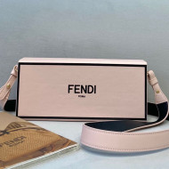 Fendi Wood and Leather Horizontal Box Mini Bag Pink 2021