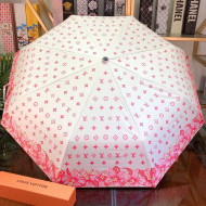 Louis Vuitton LV Monogram Blooms Print Umbrella Pink 2019