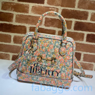 Gucci Horsebit 1955 Floral Print Small Liberty London Top Handle Bag 621220 2020