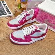 Nike Air Jordan Crystal Allover Low-top Sneakers White/Pink 05 2021